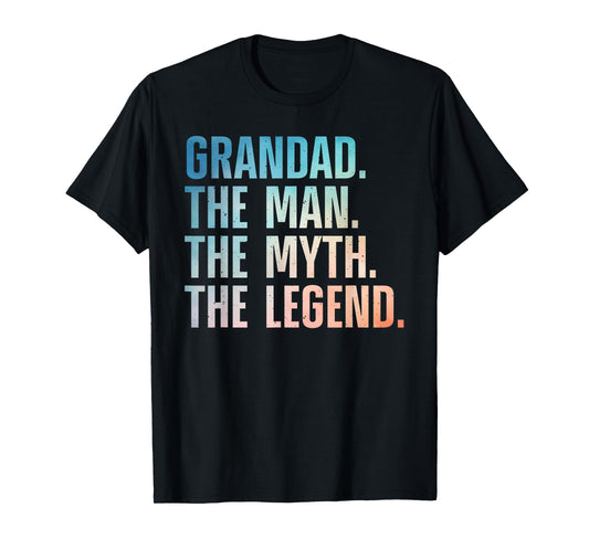 Grandad Art For Grandpa Grandfather From Grandkids Grandad T-Shirt