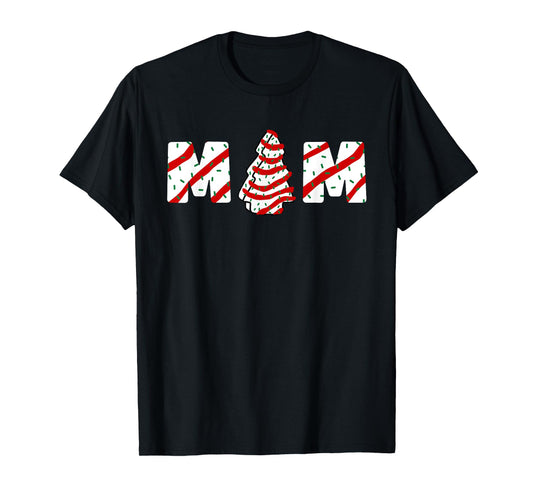 Christmas Tree Cake Matching Family Party Pajama Mom T-Shirt