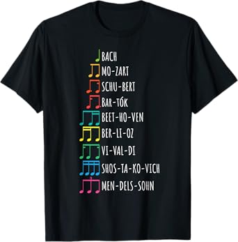 Classic Composers, Classical Music, Musical Notes T-Shirt