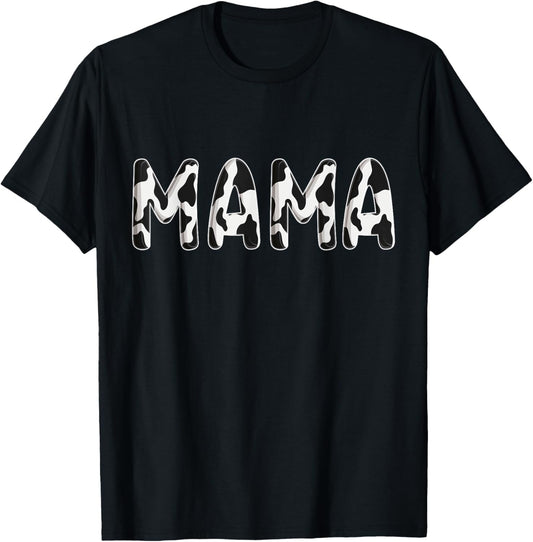 Cow Mama Birthday Family Matching Mothers Day Boy Girl Farm T-Shirt