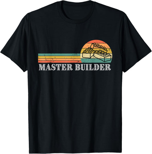 Master Builder - Block Building Kids & Adults Birthday Gift T-Shirt
