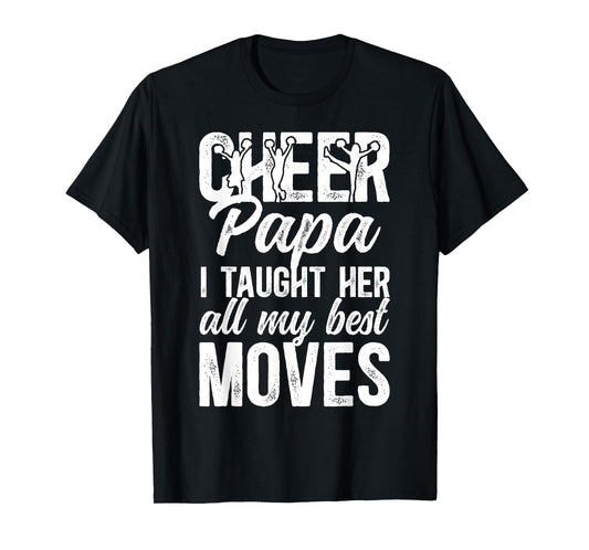 Cheer Papa Grandpa Proud Papa Of A Cheerleader Papa T-Shirt