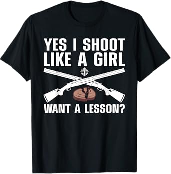 Cool Trap Shooting For Women Girls Mom Skeet Shooting Target T-Shirt