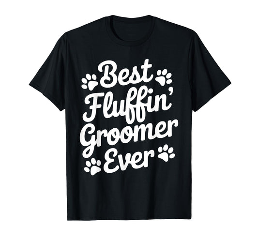 Cool Dog Groomer Art for Men Women Dog Grooming Pet Groomers T-Shirt