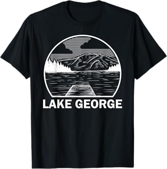 LAKE GEORGE ILLINOIS Funny Fishing Camping Summer Gift Men Women Kids T-Shirt