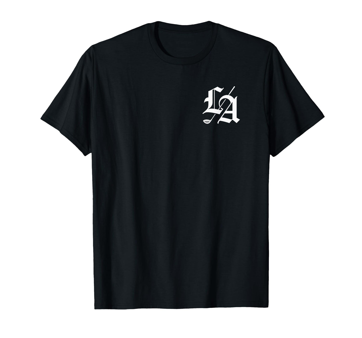 Los Angeles Golf Club TGL Black Modern Printed Crew Neck T-Shirt, Small, Short Sleeve, Unisex-Adult, Golf Enthusiasts, Los Angeles Golf Club TGL Fans
