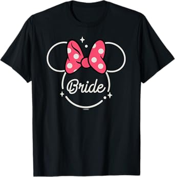 Disney Minnie Mouse Bride Head Icon Magic Wedding Honeymoon T-Shirt