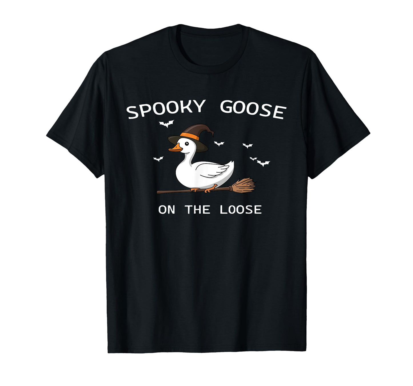 Spooky Goose on the Loose Halloween Goose Witch Goose Lover T-Shirt