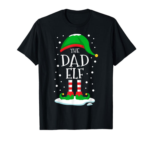 The Dad Elf Christmas Family Matching Xmas Daddy Funny T-Shirt