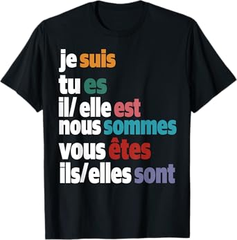 Jesuis Tu Es Il Elle Est Nous Sommes Vous Etes Ils Elles Son T-Shirt