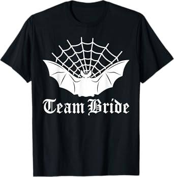 Team Bride Gothic Bat Bachelorette Bach Party Matching T-Shirt