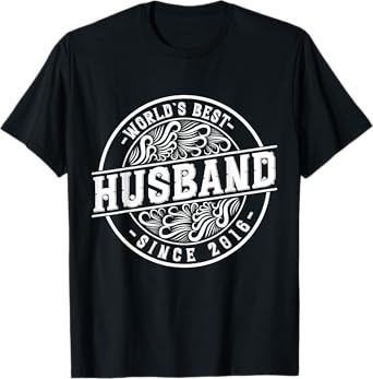World´s Best Husband Since 2016 9th Wedding day anniversary T-Shirt