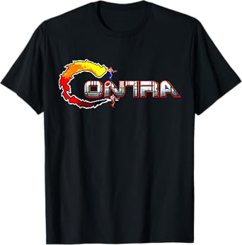 Contra Logo Retro Gamer Nostalgia Classic 8-Bit Revival T-Shirt