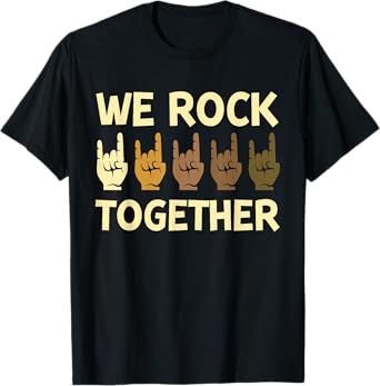 Funny We Rock Together Hands Rock Lovers T-Shirt