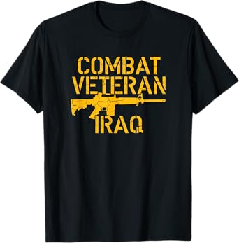 Combat Veteran Iraq T-Shirt For Proud American Vets T-Shirt