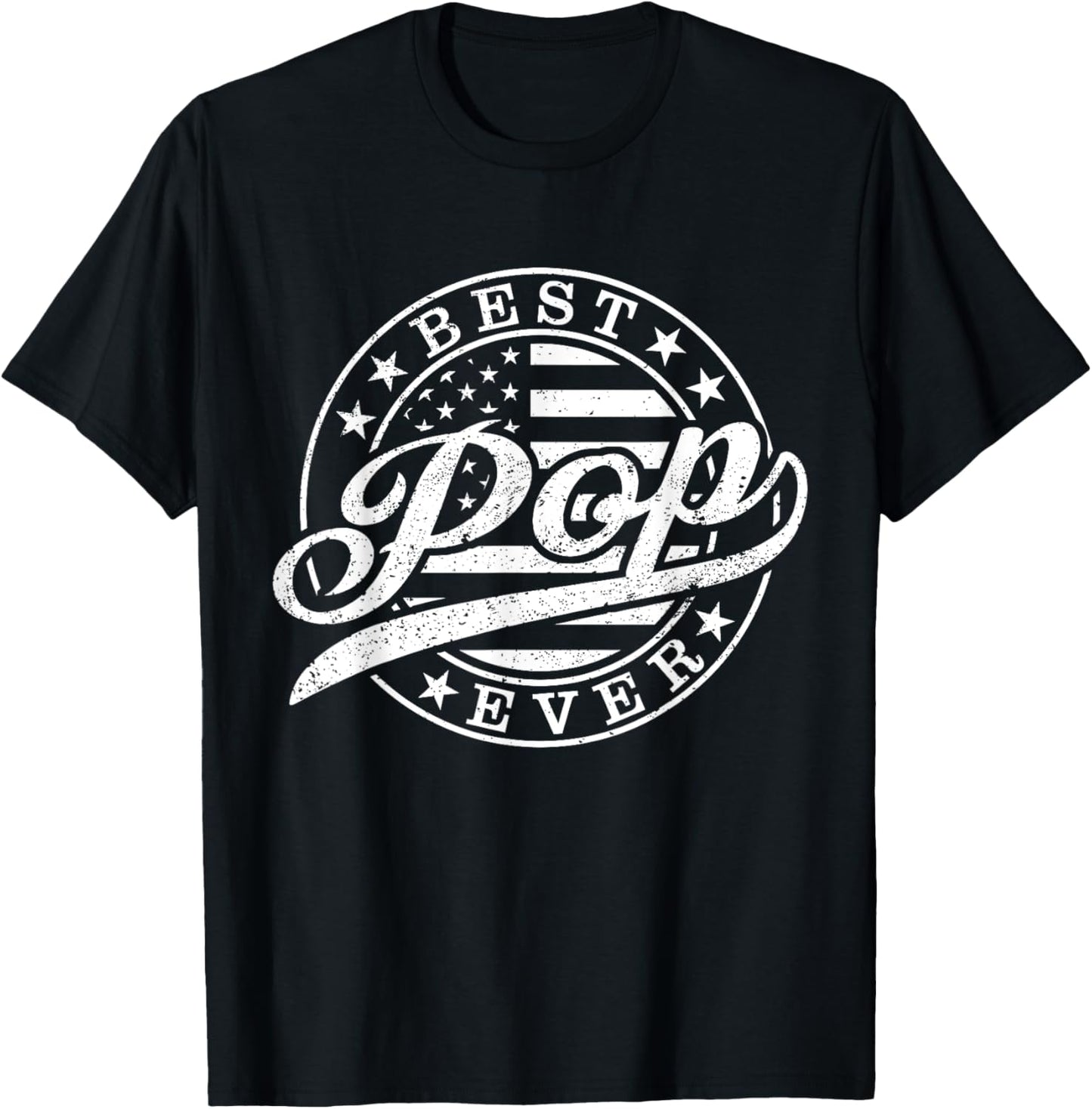 Best Pop Ever American US Flag Funny Grandpa Father's Day T-Shirt