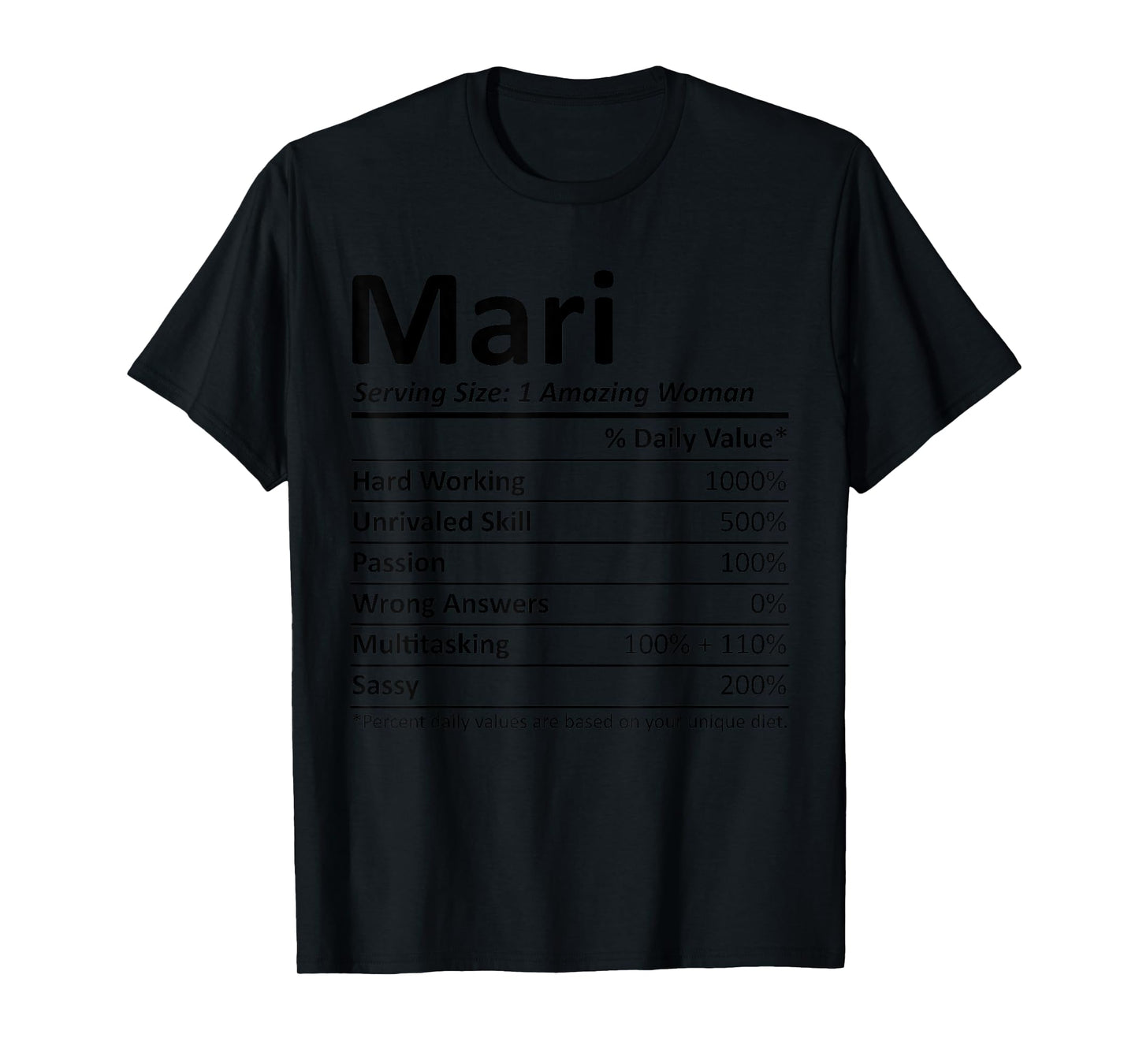 MARI Nutrition Personalized Name Funny Christmas Gift Idea T-Shirt