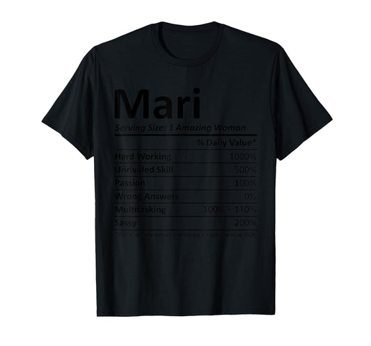 MARI Nutrition Personalized Name Funny Christmas Gift Idea T-Shirt
