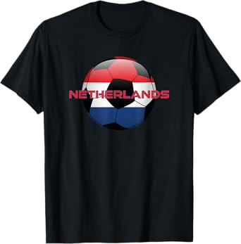 Netherlands National Flag Holland European Dutch Soccer Ball T-Shirt