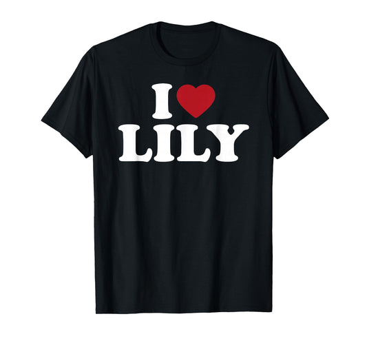 I Love Lily, I Heart Lily Red Heart T-Shirt