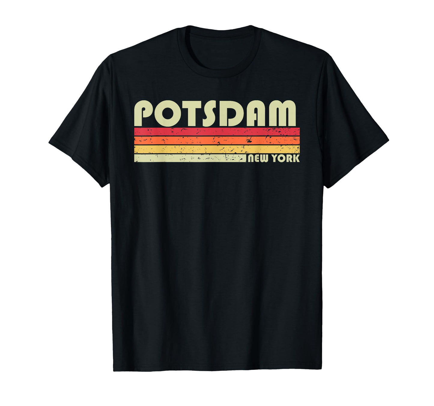 POTSDAM NY NEW YORK Funny City Home Roots Gift Retro 70s 80s T-Shirt