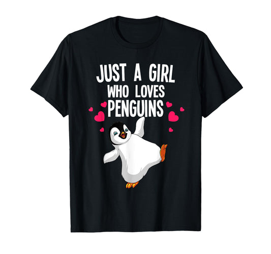 Funny Penguin Design For Women Girls Kids Aquatic Bird Lover T-Shirt