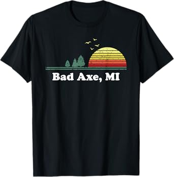 Vintage Bad Axe, Michigan Home Souvenir Print T-Shirt