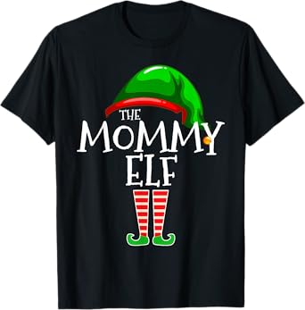 Mommy Elf Family Matching Group Christmas Mom T-Shirt