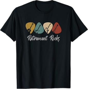 RETIREMENT ROCKS - Musician Guitar Pick Guitars Guitarists T-Shirt