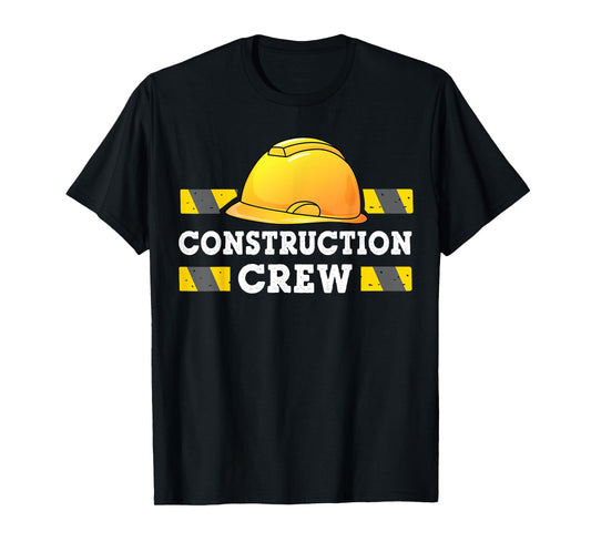 Kids Boys Construction Crew Birthday Party Supplies Matching T-Shirt