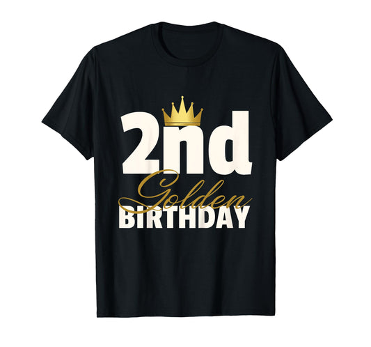 2nd Golden Birthday Year Age Crown T-Shirt