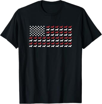 American Flag Dachshund Patriotic Dachshund Doxie Lover T-Shirt