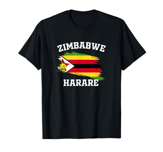 Zimbabwe Flag Harare Vacation Athletes Africa Souvenirs T-Shirt
