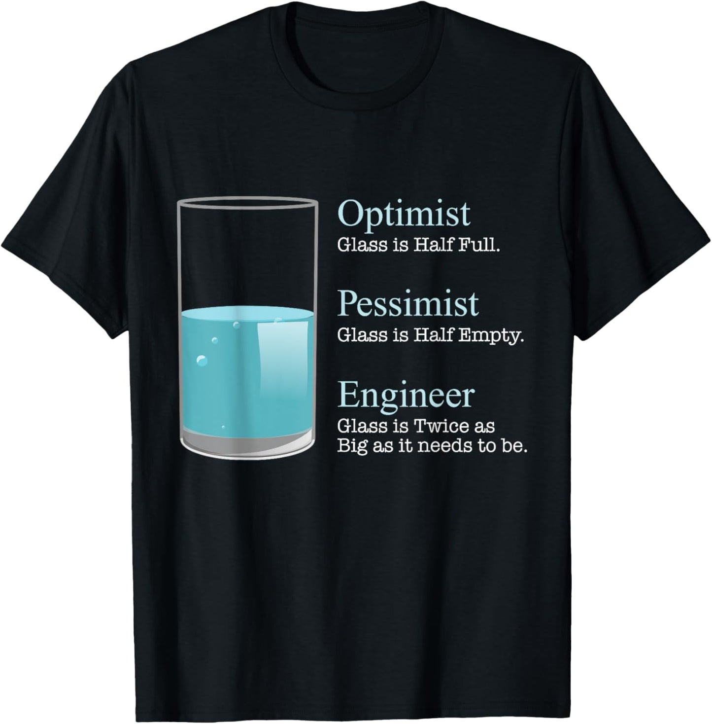 Unisex Adult Classic Fit Black Engineer Humor T-Shirt Small