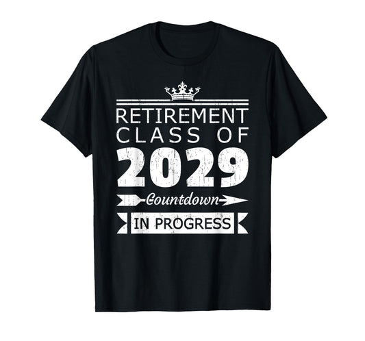 Retirement Class of 2029 Countdown Vintage Retiring Teacher T-Shirt