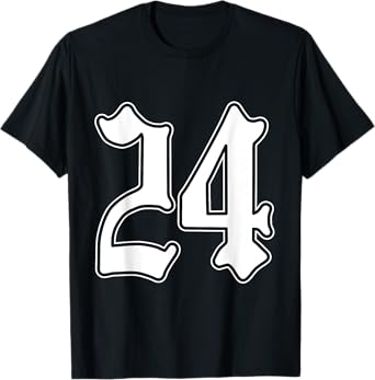 #24 White Number 24 Latino Sports Fan Team Cholo Easy T-Shirt