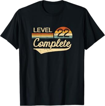 Level 22 Complete Vintage 22nd Wedding Anniversary T-Shirt
