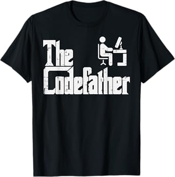 The Codefather Funny IT Programmer Coder Parody Dad Papa Men T-Shirt
