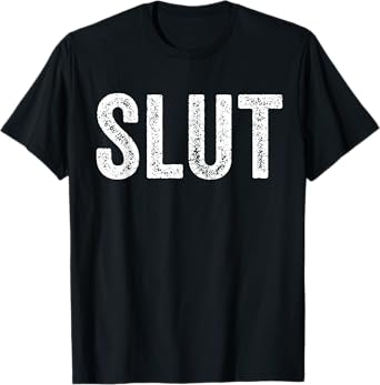 Slut Funny Adult Vintage Retro Distressed T-Shirt