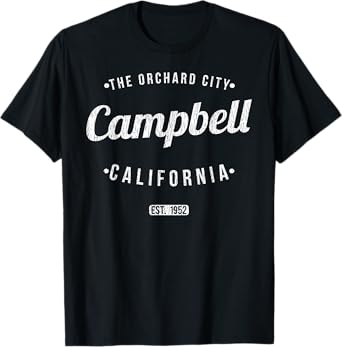 Campbell California Vintage Minimalist Souvenir CA Campbell T-Shirt