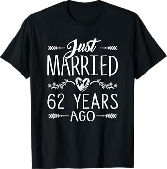 62 Year Anniversary Couples Parents 62nd Wedding Anniversary T-Shirt