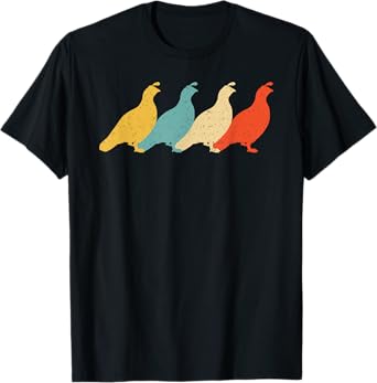 Partridge Vintage Retro Bird Quail Grouse Lover 60s 70s Gift T-Shirt