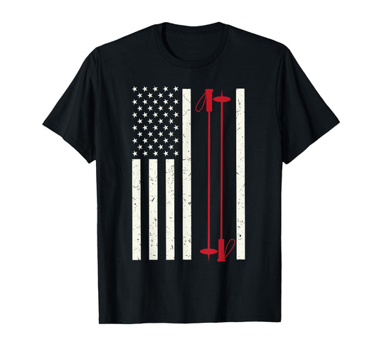 Cool Skiing Art For Men Women Skiing Themed Ski Lover Skier T-Shirt