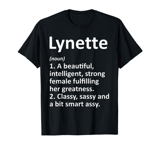 LYNETTE Definition Personalized Name Funny Christmas Gift T-Shirt