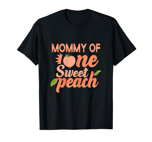 Mommy First Birthday One Sweet Peach Bday Family Matching T-Shirt