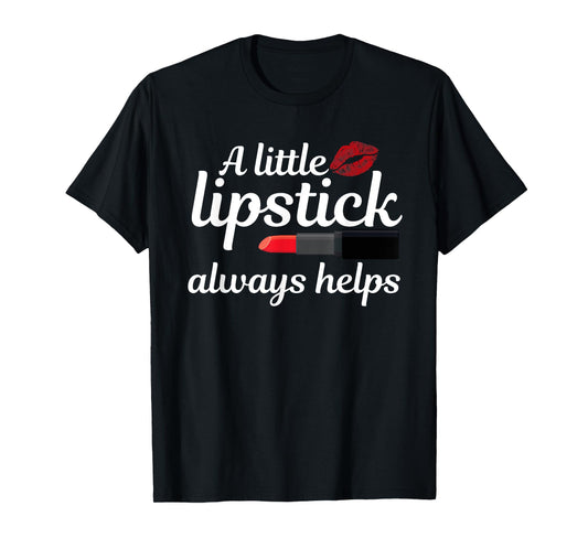Cool Lipstick Art Women Girls Makeup Artist Beautician Kiss T-Shirt