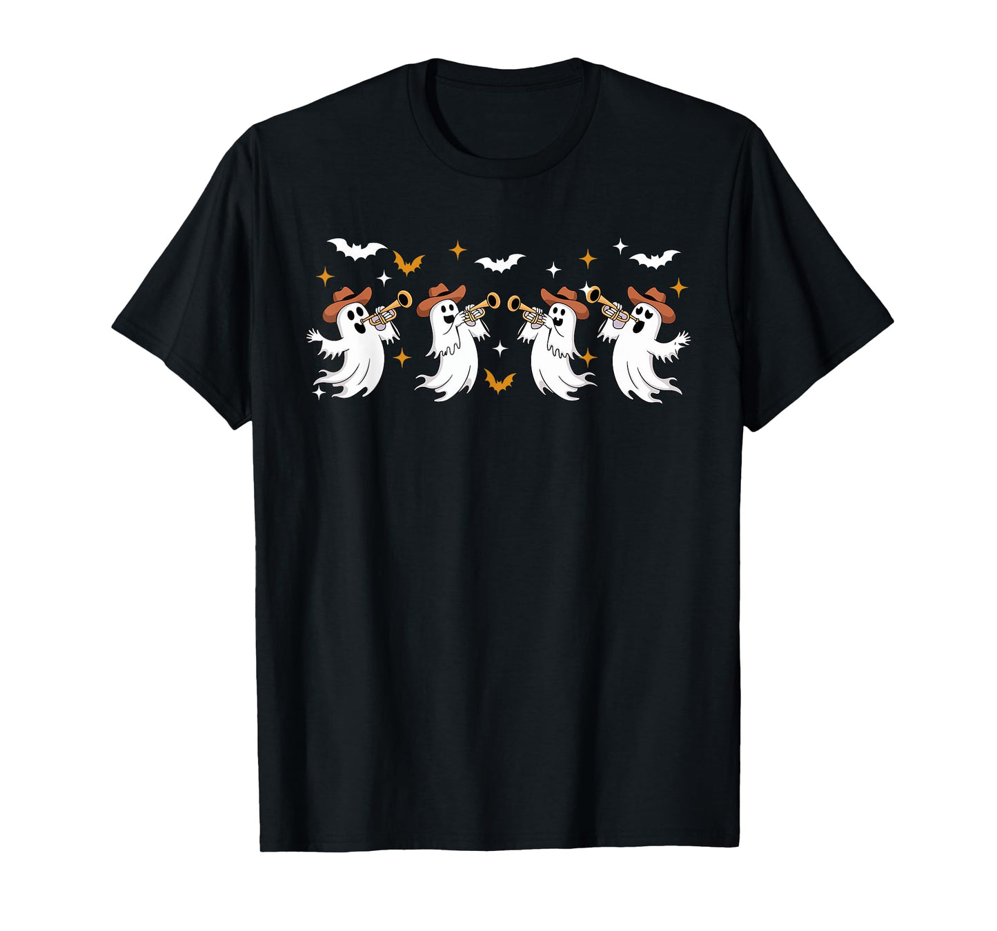Group Boos Playing Trumpet Halloween Instrument Musical T-Shirt