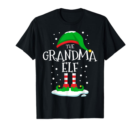 The Grandma Elf Christmas Family Matching Xmas Group Funny T-Shirt