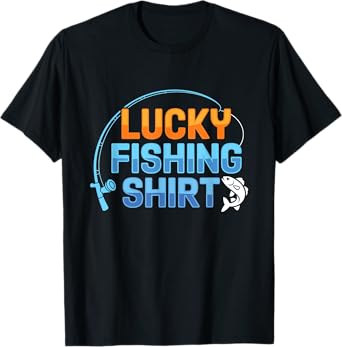 This Is My Lucky Fishing Fisherman - Retro Good Luck Angler T-Shirt