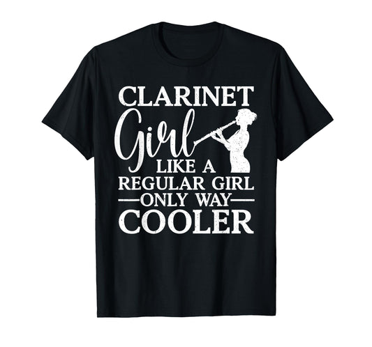 Funny Clarinet Art For Women Teen Girls Music Clarinet Lover T-Shirt